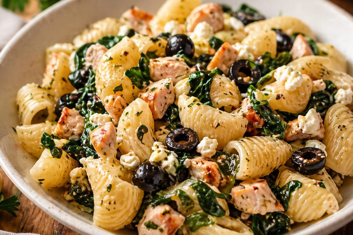 Pasta met spinazie en feta - recept