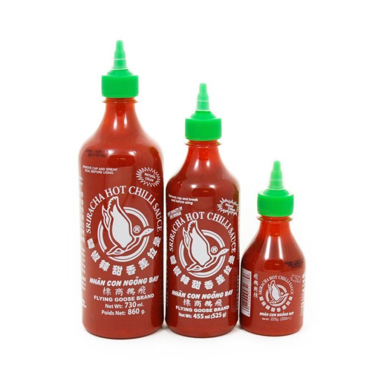 Sriracha chilli saus met rode dop