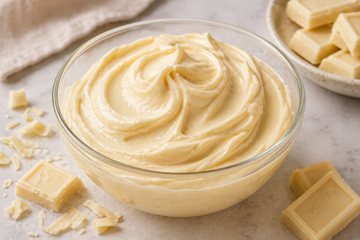 Taart vulling: Witte Chocolade Ganache - recept